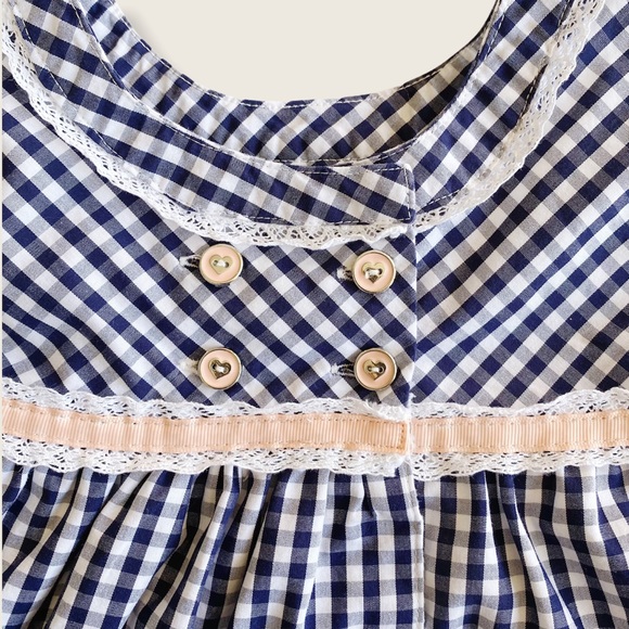 Jillian’s Closet Navy Gingham 12M Tunic Top - Picture 3 of 7